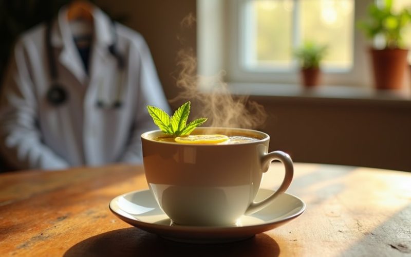 hot drink eases cough