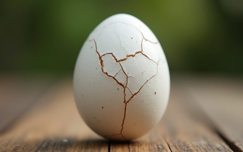 caution cracked eggs potentially unsafe