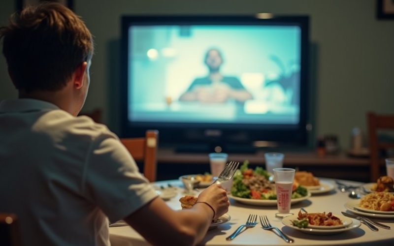 harmful eating while viewing television