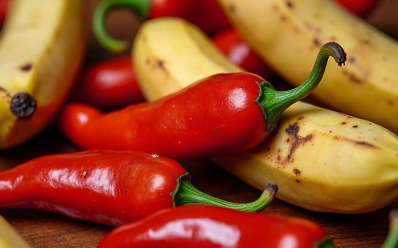 piquant and scorching chili peppers