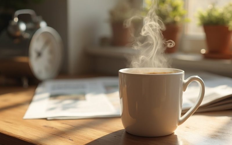 avoid coffee immediately after waking