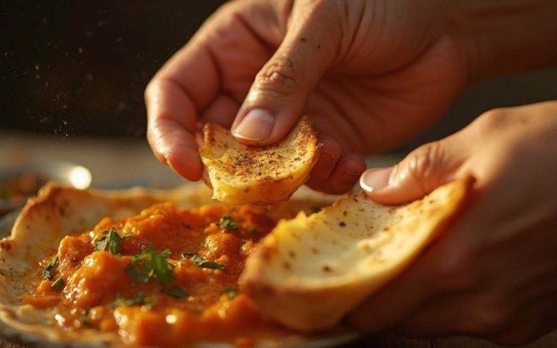 hand eating food digestion