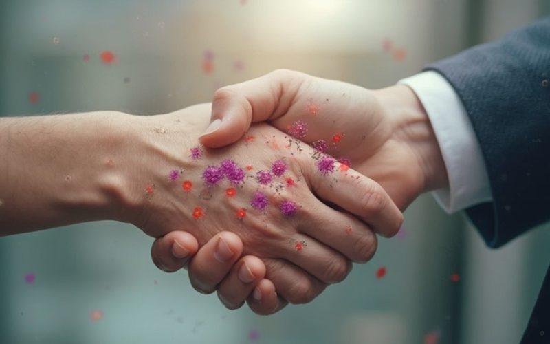 handshakes spread more germs than kisses