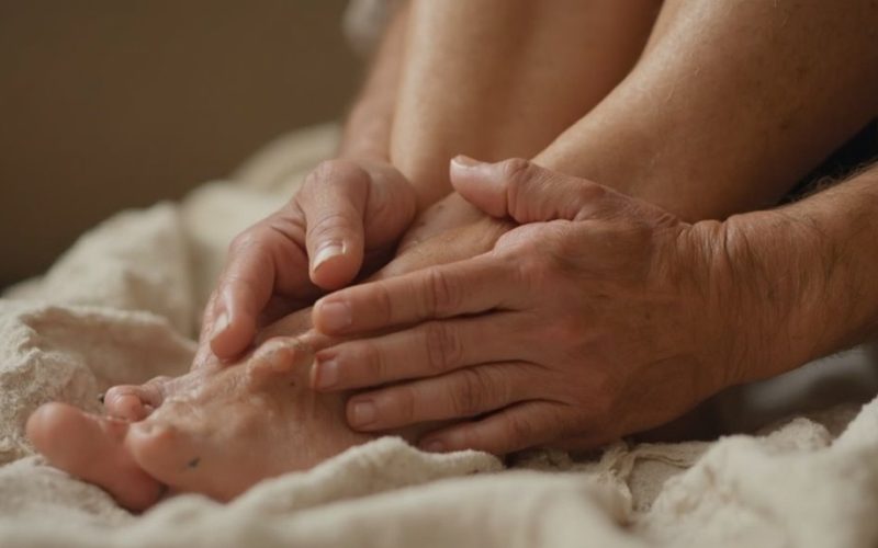 preventing stiffness through toe touching