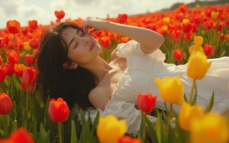 brain chemistry calmed by tulips