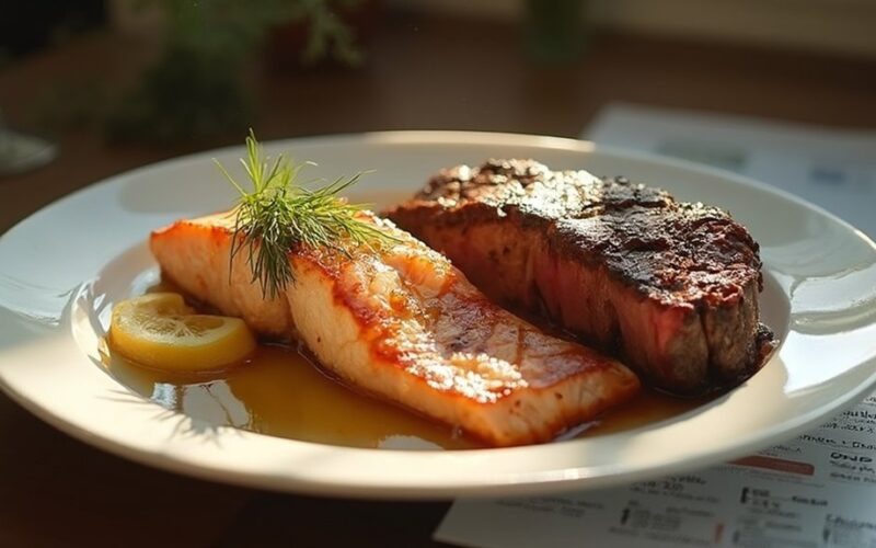 comparing fish and meat healthiness