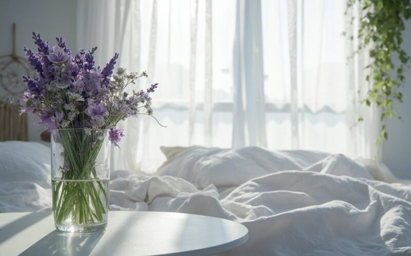 flowers reducing bedroom nightmares