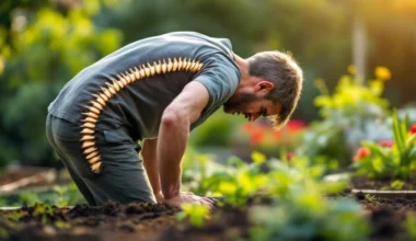 gardening posture harms spine