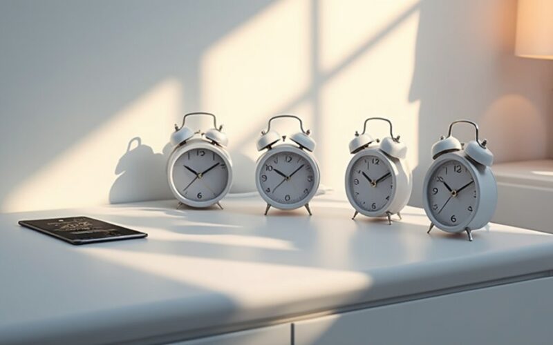 multiple morning alarms remembering routine