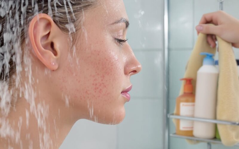 showering habit causes acne