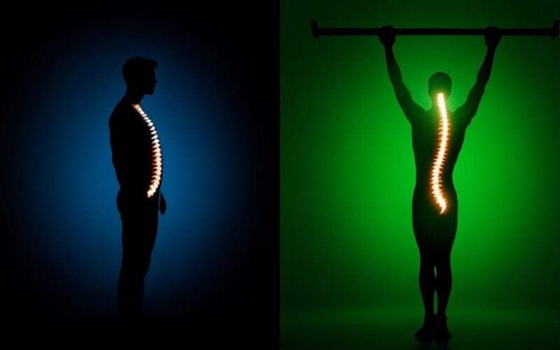 hanging improves spinal health