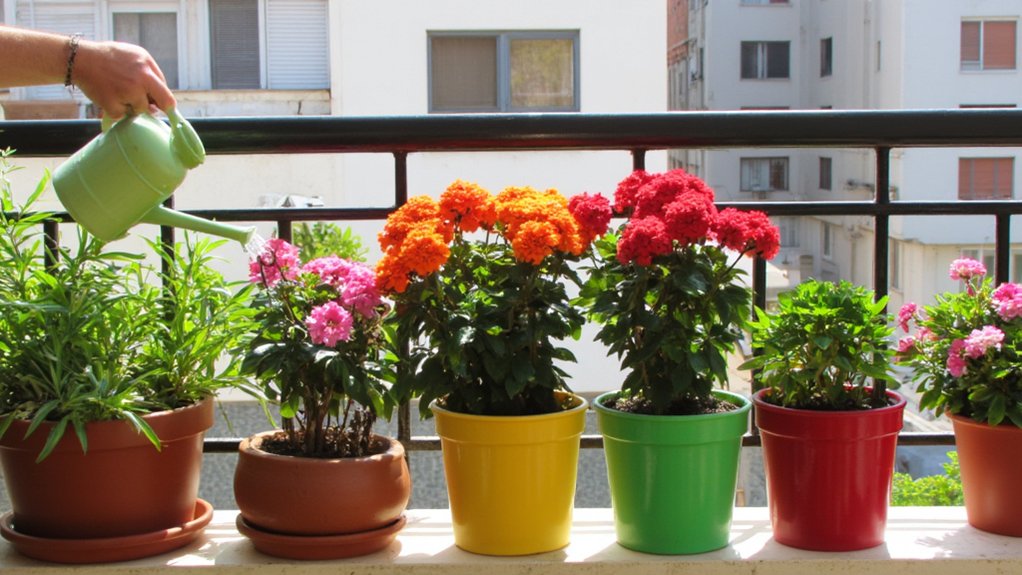 balcony friendly low maintenance drought tolerant flowers