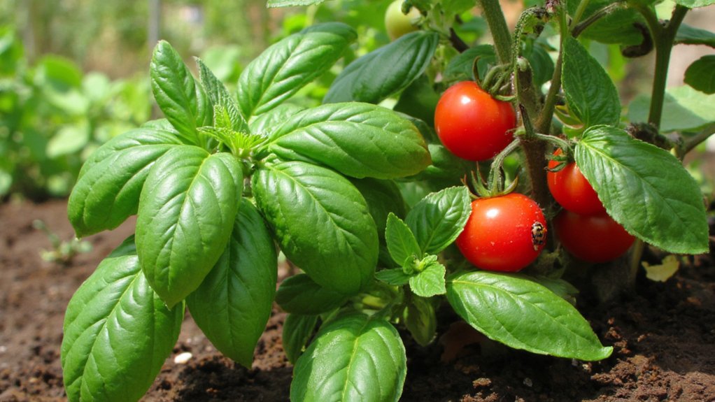 basil repels harmful insects