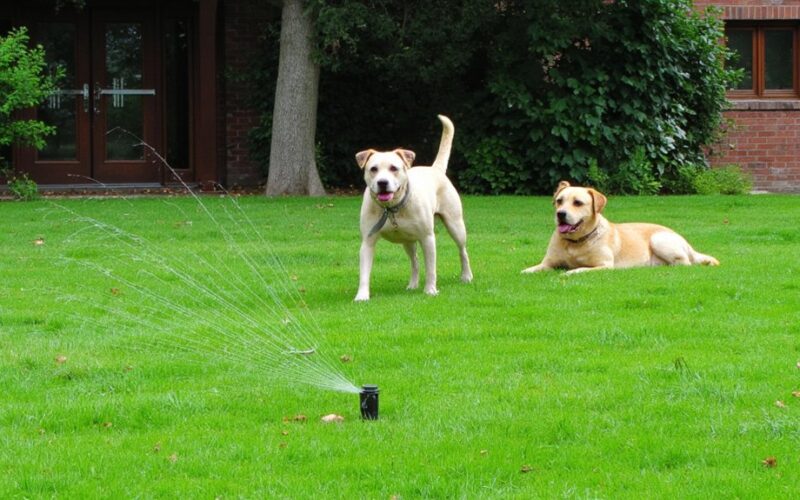 canine lawn occupation deterring tactics