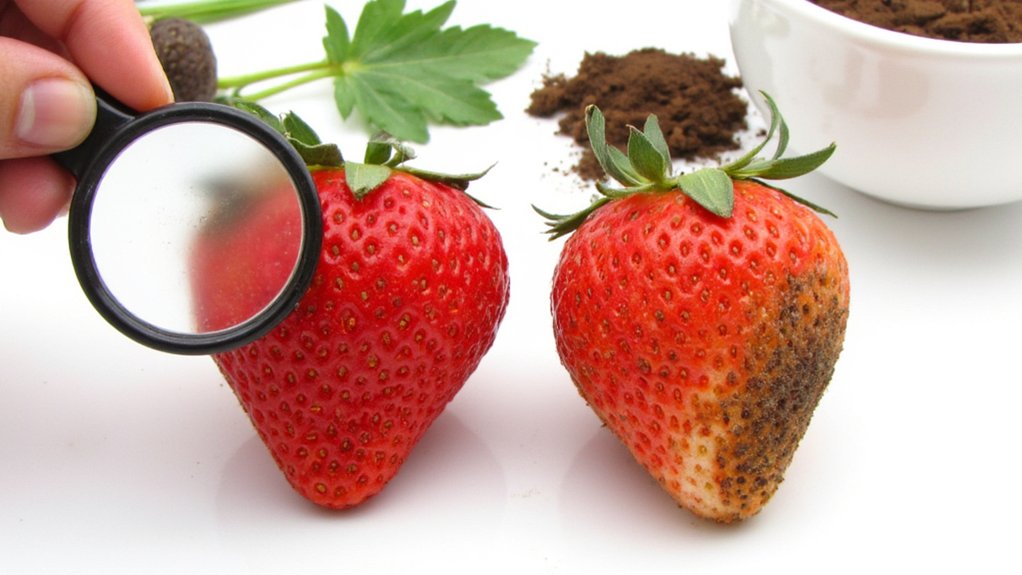 causes of strawberry brown spots