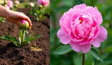 encourage rapid peony growth