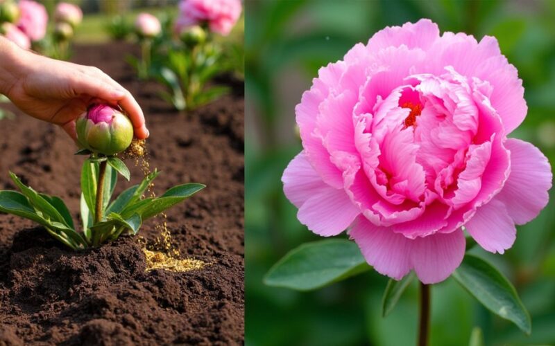 encourage rapid peony growth