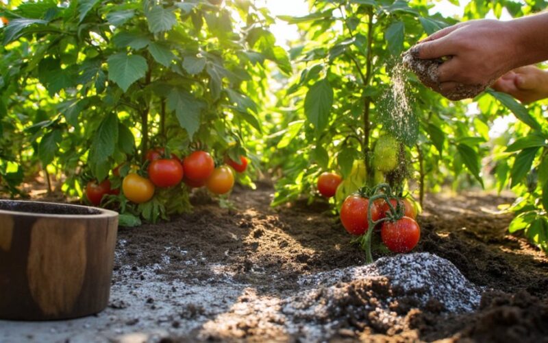 enhance tomatoes with wood ash