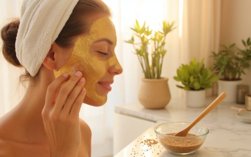 flaxseed mask rejuvenates skin