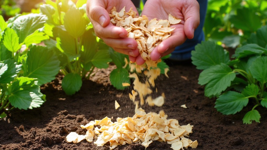 garlic peels enhance soil health