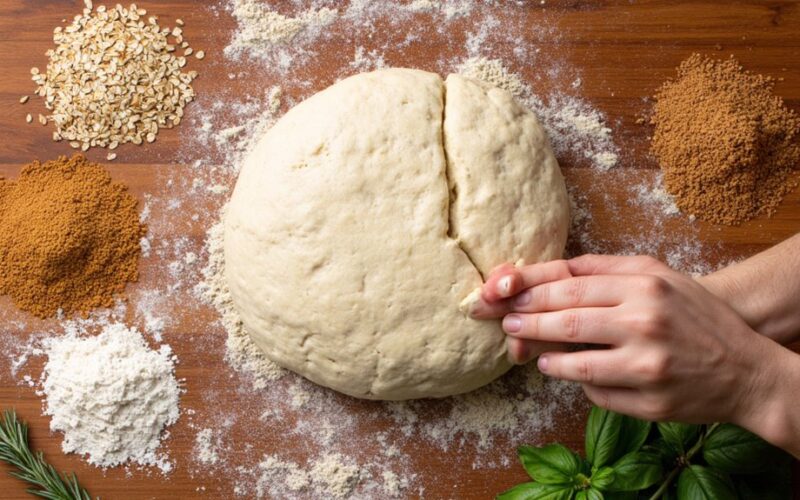 healthy fiber rich pizza dough