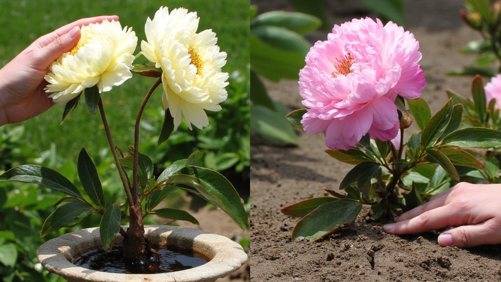 moisture level critical for peonies