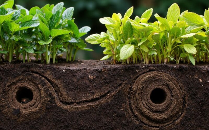 mole threat to seedlings