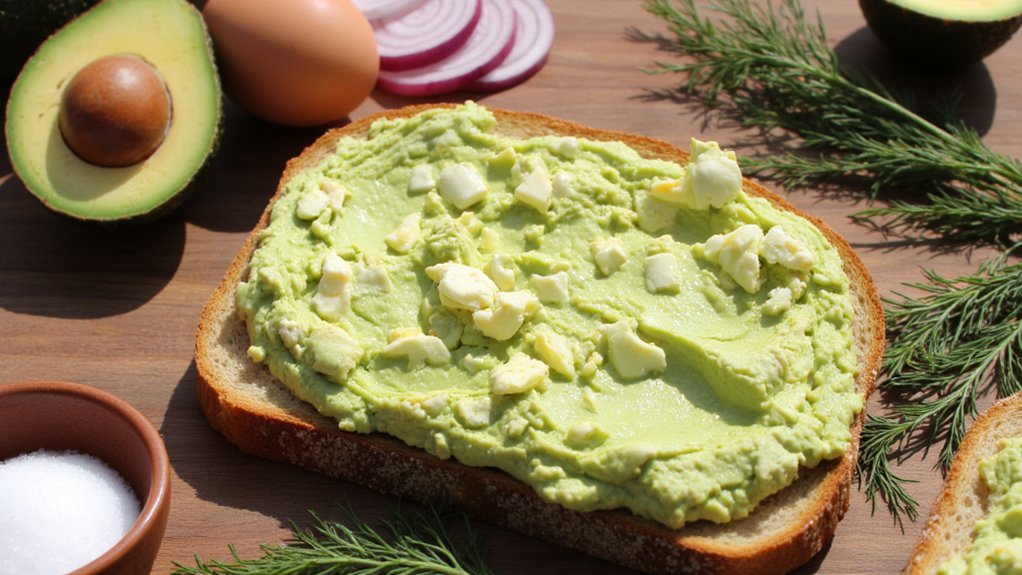 nutritious avocado egg spread