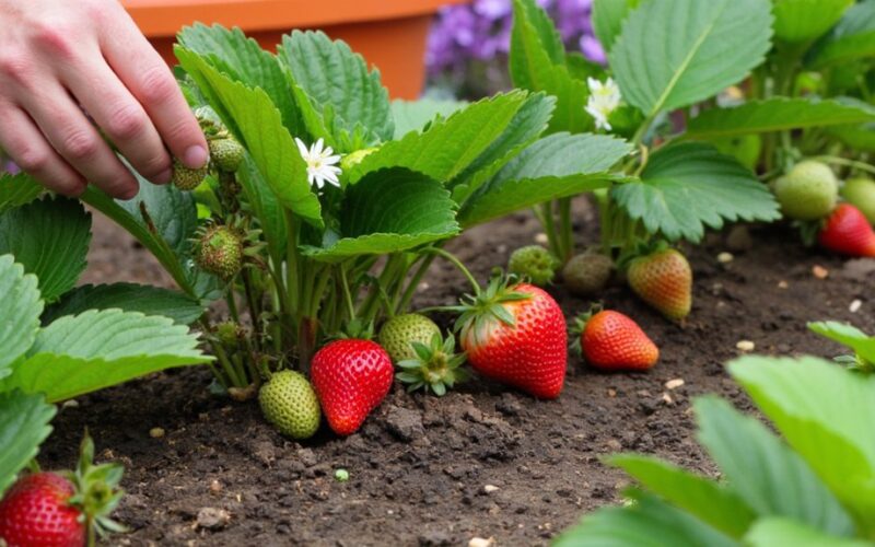 optimal strawberry flowering fertilization