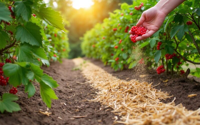 organic mulch weed suppression strategy