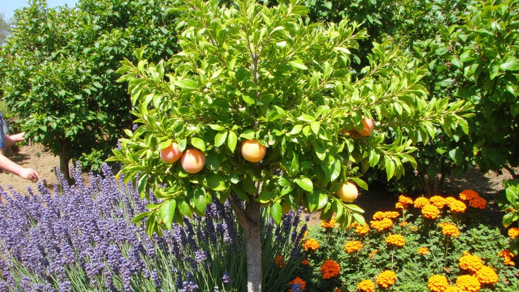 organic pest resistant apricot tree companions