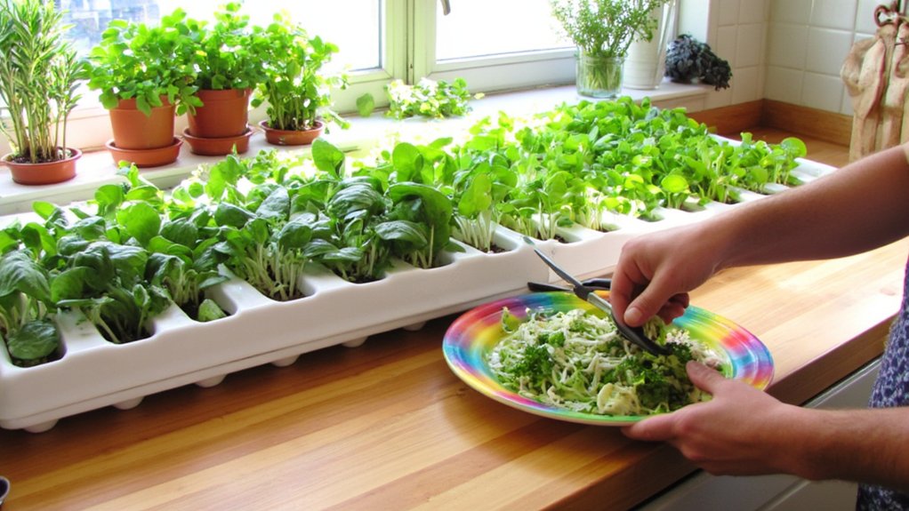 perpetual food production from containers