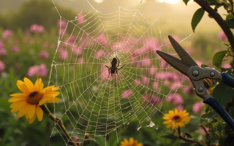 preserving spider webs benefits garden ecosystems