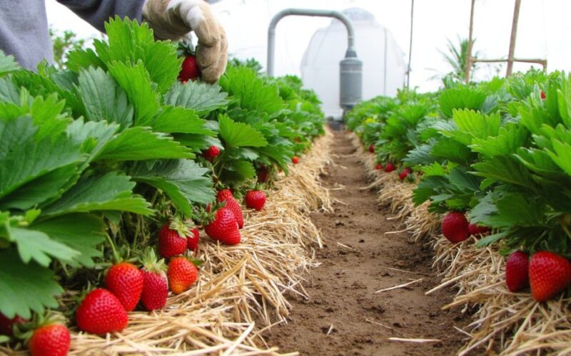 shaded strawberry gardening trick succeeds