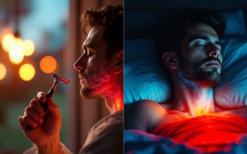 shaving before bed impacts blood pressure