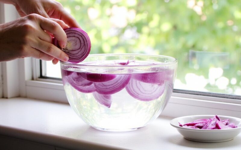 soaking onions for sweetness