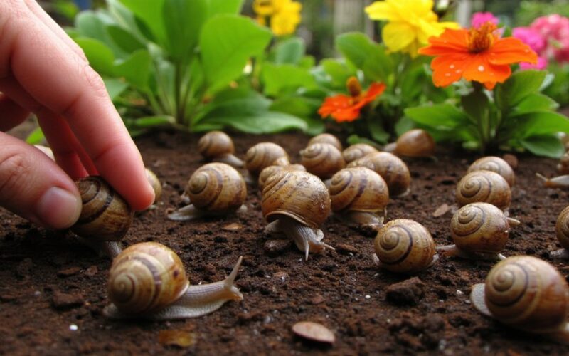 soil moisture attracts snail population