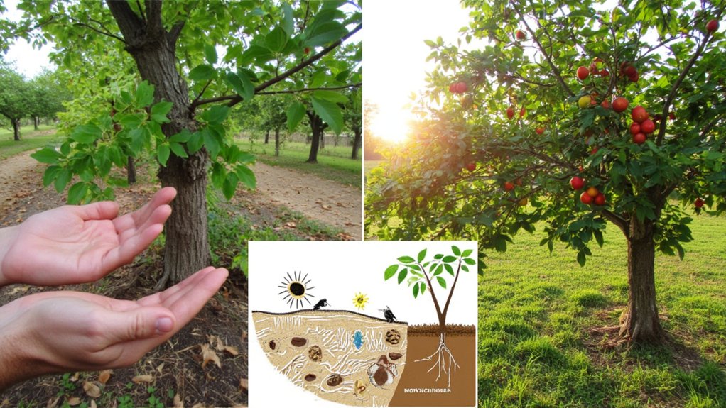 symbiotic companion planting improves orchard productivity