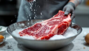 thawing meat in cold water