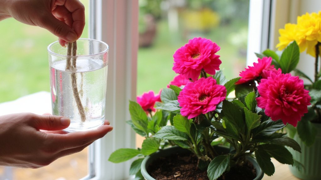 wick watering for plants
