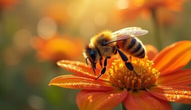 bees pollinate garden flowers yields