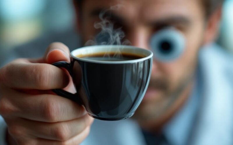 coffee induced eye damage