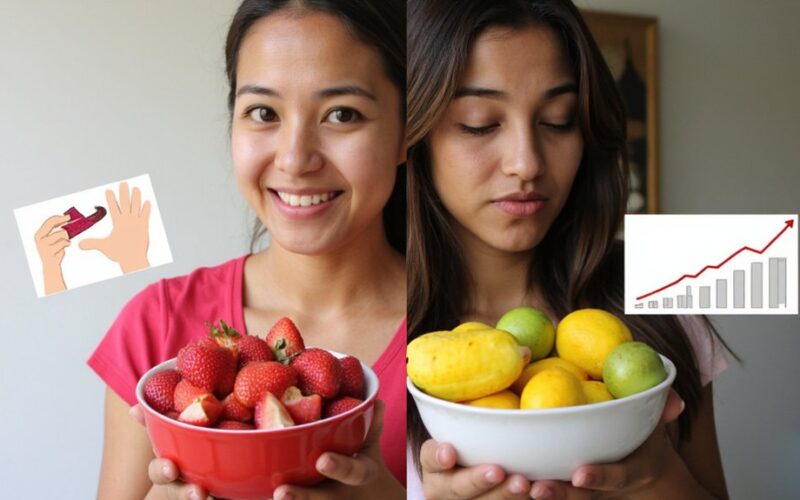 fruits affect hemoglobin differently
