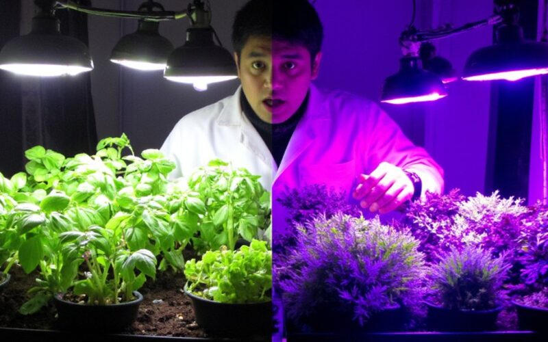 led lamps surprising plant growth