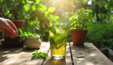 refreshing garden fresh green tea mint