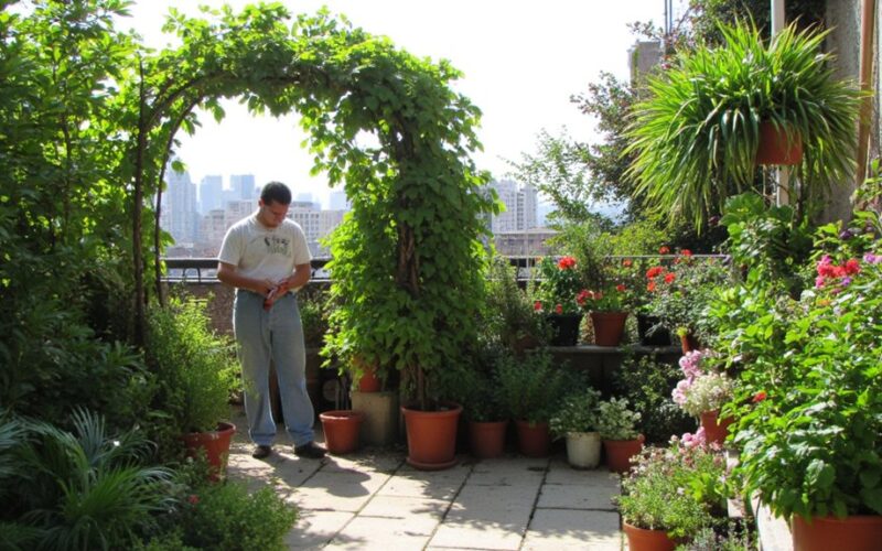 tiny terrace microclimate gardening tricks