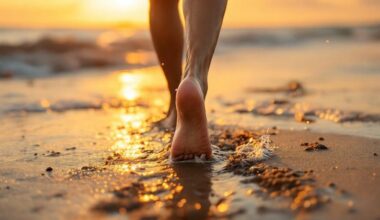 beach barefoot health benefits
