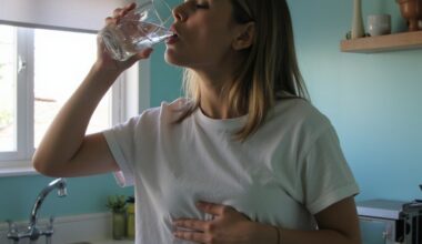 drinking water causes stomach pain
