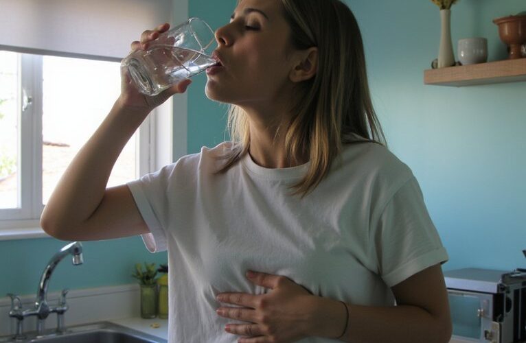 drinking water causes stomach pain