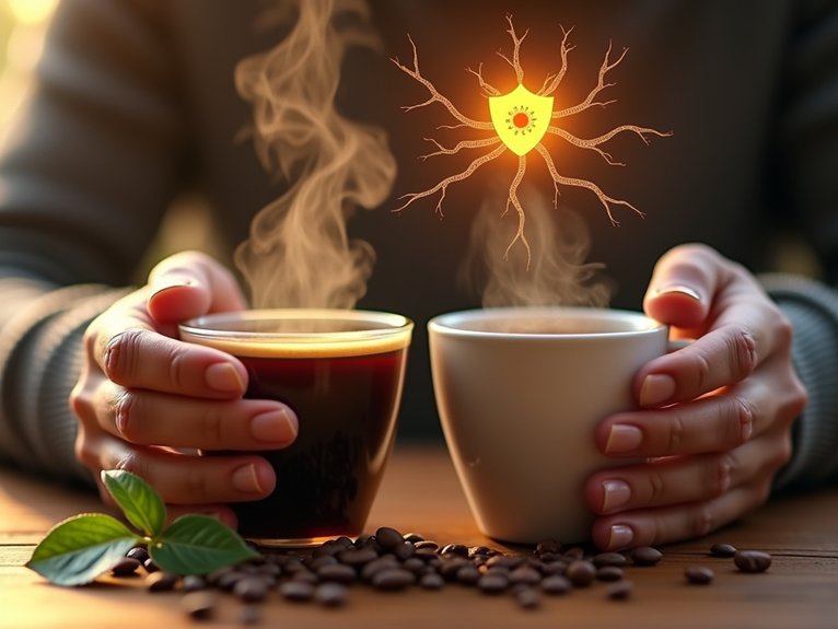 neuroprotective caffeine shields dopamine neurons
